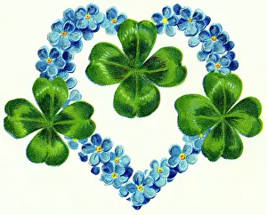 Godmother: Heart with forget-me-not