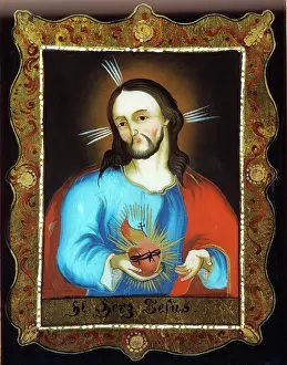 Eglomise: Heart of Jesus