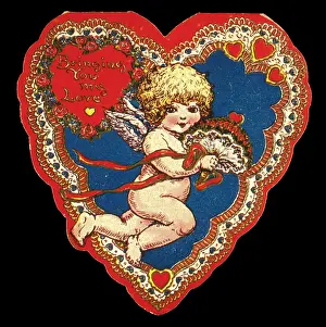 Heart-shaped Valentines card