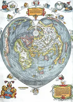 Latitude: Heart-Shaped World Map 1530