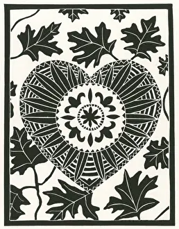 Cuts: Heart surrounded by oak leaves