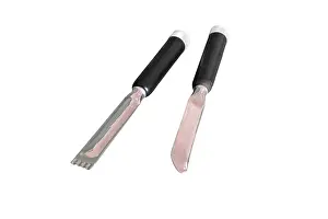 Heated butter knide and curler
