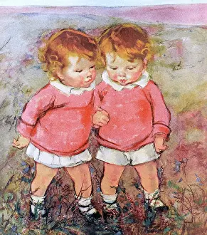 Muriel Dawson Collection: Heather Babies by Muriel Dawson