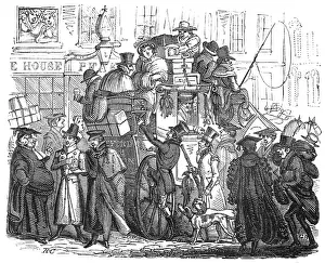Jul17: Heavily-laden and crowded coach, c.1820