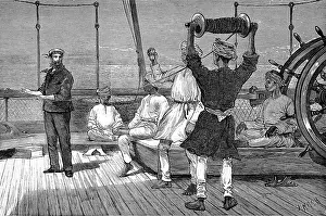 Tossing: Heaving the Log on SS Malwa, 1879