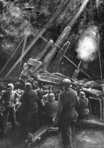 Anti Aircraft: Heavy flak at night by Wethekam, 1942