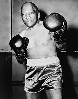 Bare Chested: Former Heavyweight champion Jack Johnson