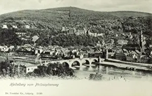 Neckar: Heidelberg viewed from Philosophenweg