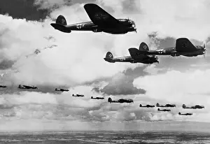 Incursion: Heinkel He 111 Bomber planes During an Air Raid, 1940