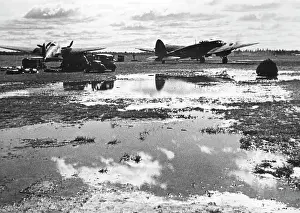 Rainy: Heinkel He 111 fighter plane on the Eastern Front, 1942