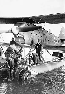 Ashore: Heinkel He 60 seaplane, 1939