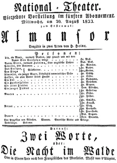 Playbill: Heinrich Heine