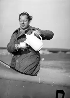 Pours: Heinz Ruehmann in an airplane, 1939