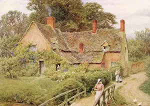 Sizeable: Helen Allingham, Cottage and Footbridge