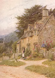 Allingham: Helen Allingham, By the Cottage Steps