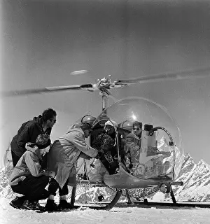 Cervinia: A helicopter employed in the