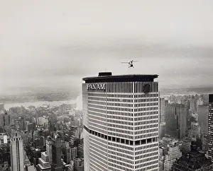 Firsts: A helicopter test flight hovers over the rooftop