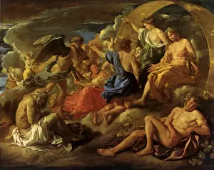 1630: Helios and Phaeton with Saturn... by Poussin
