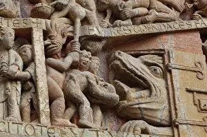 Rodez: Hell, Last Judgement tympanum, Abbatiale Sainte-Foy