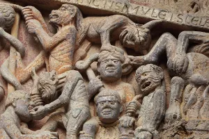 Rodez: Hell, Last Judgement tympanum, Abbatiale Sainte-Foy