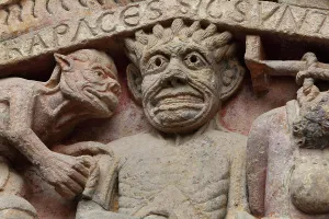 Rodez: Hell, Last Judgement tympanum, Abbatiale Sainte-Foy