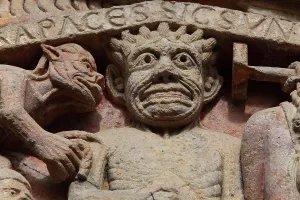 Conques: Hell, Last Judgement tympanum, Abbatiale Sainte-Foy