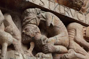 Conques: Hell, Last Judgement tympanum, Abbatiale Sainte-Foy