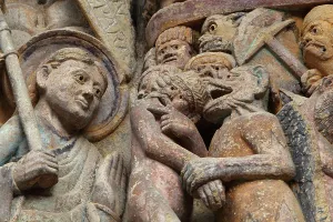Fides: Hell, Last Judgement tympanum, Abbatiale Sainte-Foy