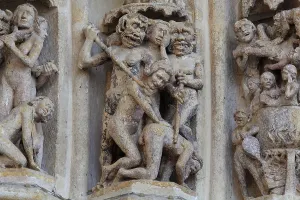 Voussoir: Hell, Last Judgment, Central Portal, Amiens Cathedral