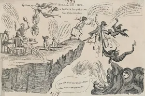Blindfolded: Hell in triumph or The devil has got his own