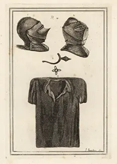 Singular: Helmet, prick spur and suit of chainmail armour