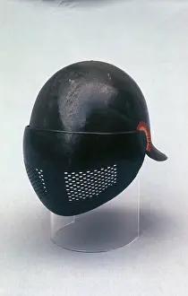 Visor: Helmet with visor and rosette, WW1