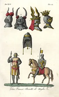 Clisson: Helmets, crests, chainmail hoods, armour, etc
