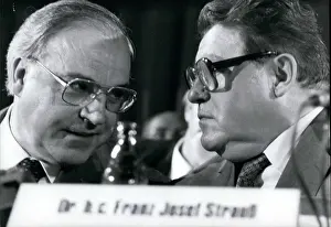 Governed: Helmut Kohl and Franz Josef Strauss, CSU Congress in Munich