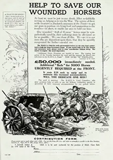 R.s.p.c.a: Help to save our wounded horses 1917