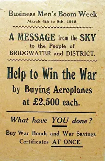 Bridgwater: Help to Win the War by Buying Aeroplanes at 2, 500 each
