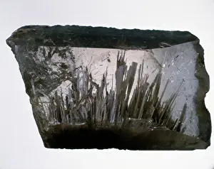 Zinc: Hemimorphite crystals enclosed in rock crystal
