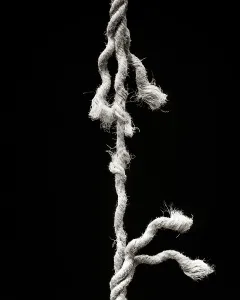 Unwinding: Hemp Rope Unwinding Ready to Break Stretched to