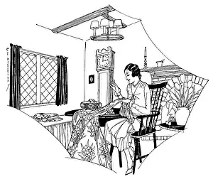 Hems: SHE HEMS A CURTAIN