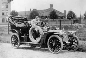 Normal: Henry Bender in his Bianchi, 1907