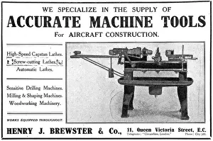 Lathes: Henry Brewster Machine Tools 1917