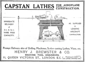 Capstan: Henry Brewster Machine Tools Capstan Lathe