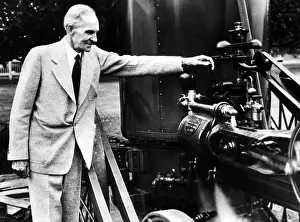 Toying: Henry Ford marking his 78th birthday by ?