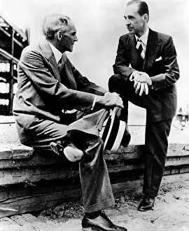 Edsel: Henry Ford and his son, Edsel Ford, in front ?