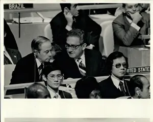 Kissinger: Henry Kissinger and William Scranton, UN Assembly