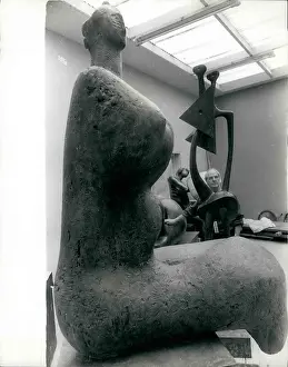 Masterpieces: Henry Moore, sculptor, with some of his works