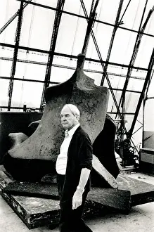 Brits: Henry Moore with His Sculpture, 1970