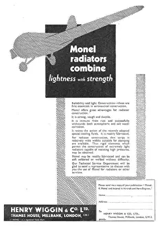 Radiators: Henry Wiggin Monel Radiators For Aircraft