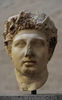 Heracles: Heracles head with wreath. 4th century BC