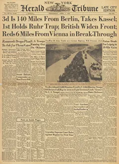 Tolbukhin: Herald Tribune front page US forces capture Kassel
